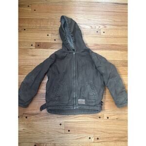 C.E. Schmidt Workwear Kids Youth Small (6-8) Hooded Brn Sherpa Lined Jacket